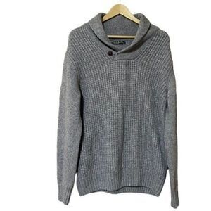 Daniele Blasi Men’s Sweater Grey Waffle Knit Wool Blend Cozy Winter Comfy XL​